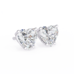 2.50 Carat Heart Cut Diamond Stud Earrings - Love Modern Jewelry - Image 2