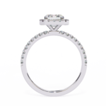 2.38 Carat Emerald Cut Halo Diamond Engagement Ring for Women – Elegant Bridal Jewelry - Image 3