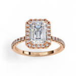 2.38 Carat Emerald Cut Halo Diamond Engagement Ring for Women – Elegant Bridal Jewelry - Image 10