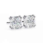 2.25 Carat Cushion Cut Diamond Stud Earrings - Classic Jewelry - Image 2