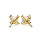 2.50 Carat Princess Cut Diamond Stud Earrings - Modern Jewelry - Image 11