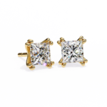 2.50 Carat Princess Cut Diamond Stud Earrings - Modern Jewelry - Image 7