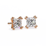 2.50 Carat Princess Cut Diamond Stud Earrings - Modern Jewelry - Image 13