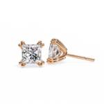 2.50 Carat Princess Cut Diamond Stud Earrings - Modern Jewelry - Image 14