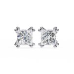 2.50 Carat Princess Cut Diamond Stud Earrings - Modern Jewelry - Image 18