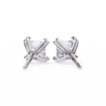 2.50 Carat Princess Cut Diamond Stud Earrings - Modern Jewelry - Image 6