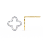 0.96 Carat Round Cut Diamond Clover Shape Studs Earrings – Classic Diamond Jewelry - Image 7