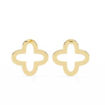 0.96 Carat Round Cut Diamond Clover Shape Studs Earrings – Classic Diamond Jewelry - Image 6