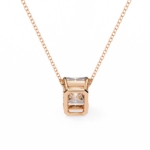 1.00 Carat Emerald Cut Solitaire Diamond Pendant Necklace – Brilliant Fine Jewelry - Image 17