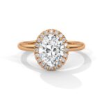 1.20 Carat Oval Cut Halo Diamond Engagement Ring with Round Side Stones – Elegant Bridal Jewelry - Image 7