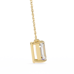 1.00 Carat Emerald Cut Solitaire Diamond Pendant Necklace – Brilliant Fine Jewelry - Image 9