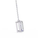 1.00 Carat Emerald Cut Solitaire Diamond Pendant Necklace – Brilliant Fine Jewelry - Image 3