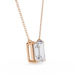 1.00 Carat Emerald Cut Solitaire Diamond Pendant Necklace – Brilliant Fine Jewelry - Image 14