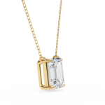 1.00 Carat Emerald Cut Solitaire Diamond Pendant Necklace – Brilliant Fine Jewelry - Image 8