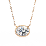 2.00 Carat Oval Cut Bezel Set Diamond Solitaire Pendant Necklace – Fine Jewelry - Image 14