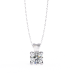 2.00 Carat Round Brilliant Cut Diamond Solitaire Pendant Necklace - Elegant Luxury Jewelry