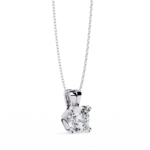 2.00 Carat Round Brilliant Cut Diamond Solitaire Pendant Necklace - Elegant Luxury Jewelry - Image 2