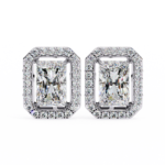 2.84 Carat Radiant Cut Diamond Halo Earrings – Luxury Fine Jewelry