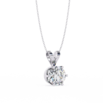 2.00 Carat Round Brilliant Cut Diamond Solitaire Pendant Necklace – Classic Fine Jewelry - Image 2