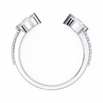 2.20 Carat Marquise & Round Diamond Engagement Ring for Women – Luxury Bridal Jewelry - Image 3