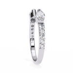 2.20 Carat Marquise & Round Diamond Engagement Ring for Women – Luxury Bridal Jewelry - Image 4