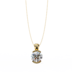 2.00 Carat Round Cut Diamond Solitaire Pendant Necklace – Classic Luxury Jewelry for Women - Image 7