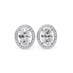 1.88 Carat Oval Cut Diamond Stud Earrings – Classic Diamond Jewelry