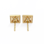 1.70 Carat Princess Cut Halo Diamond Stud Earrings - Everyday Fine Jewelry - Image 12