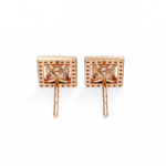 1.70 Carat Princess Cut Halo Diamond Stud Earrings - Everyday Fine Jewelry - Image 19