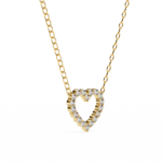 Open Heart Diamond Pendant Necklace – Romantic Fine Jewelry - Image 6