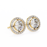 1.82 Carat Round Cut Halo Diamond Stud Earrings - Everyday Fine Jewelry - Image 9