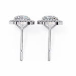 1.82 Carat Round Cut Halo Diamond Stud Earrings - Everyday Fine Jewelry - Image 5