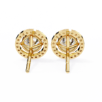 1.82 Carat Round Cut Halo Diamond Stud Earrings - Everyday Fine Jewelry - Image 13