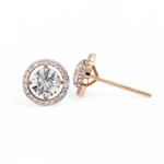 1.82 Carat Round Cut Halo Diamond Stud Earrings - Everyday Fine Jewelry - Image 16