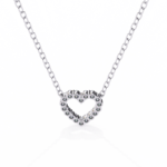 Open Heart Diamond Pendant Necklace – Romantic Fine Jewelry - Image 2