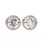 1.82 Carat Round Cut Halo Diamond Stud Earrings - Everyday Fine Jewelry - Image 14
