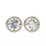 1.82 Carat Round Cut Halo Diamond Stud Earrings - Everyday Fine Jewelry - Image 8