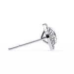 1.82 Carat Round Cut Halo Diamond Stud Earrings - Everyday Fine Jewelry - Image 4