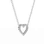 Open Heart Diamond Pendant Necklace – Romantic Fine Jewelry