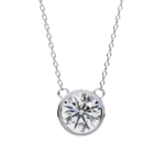 2.00 Carat Round Cut Bezel Set Diamond Solitaire Pendant Necklace – Fine Jewelry