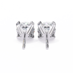2.60 Carat Round Cut Diamond Solitaire Stud Earrings – Elegant Everyday Jewelry - Image 6