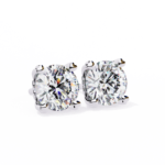 2.60 Carat Round Cut Diamond Solitaire Stud Earrings – Elegant Everyday Jewelry - Image 2