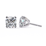 2.60 Carat Round Cut Diamond Solitaire Stud Earrings – Elegant Everyday Jewelry - Image 3