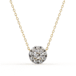 Round Cut Diamond Cluster Halo Pendant Necklace – Classic Modern Jewelry - Image 7