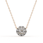 Round Cut Diamond Cluster Halo Pendant Necklace – Classic Modern Jewelry - Image 13