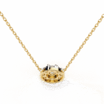 Round Cut Diamond Cluster Halo Pendant Necklace – Classic Modern Jewelry - Image 11