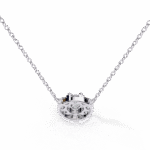 Round Cut Diamond Cluster Halo Pendant Necklace – Classic Modern Jewelry - Image 5