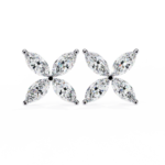0.80 Carat Marquise Cut Diamond Flower Studs Earrings – Elegant Fine Jewelry - Image 4