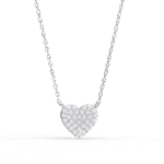 Heart Shaped Pavé Diamond Pendant Necklace – Romantic Luxury Jewelry
