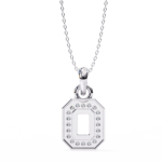 Round Cut Halo Octagon Pave Diamond Pendant Necklace – Elegant Fine Jewelry - Image 3